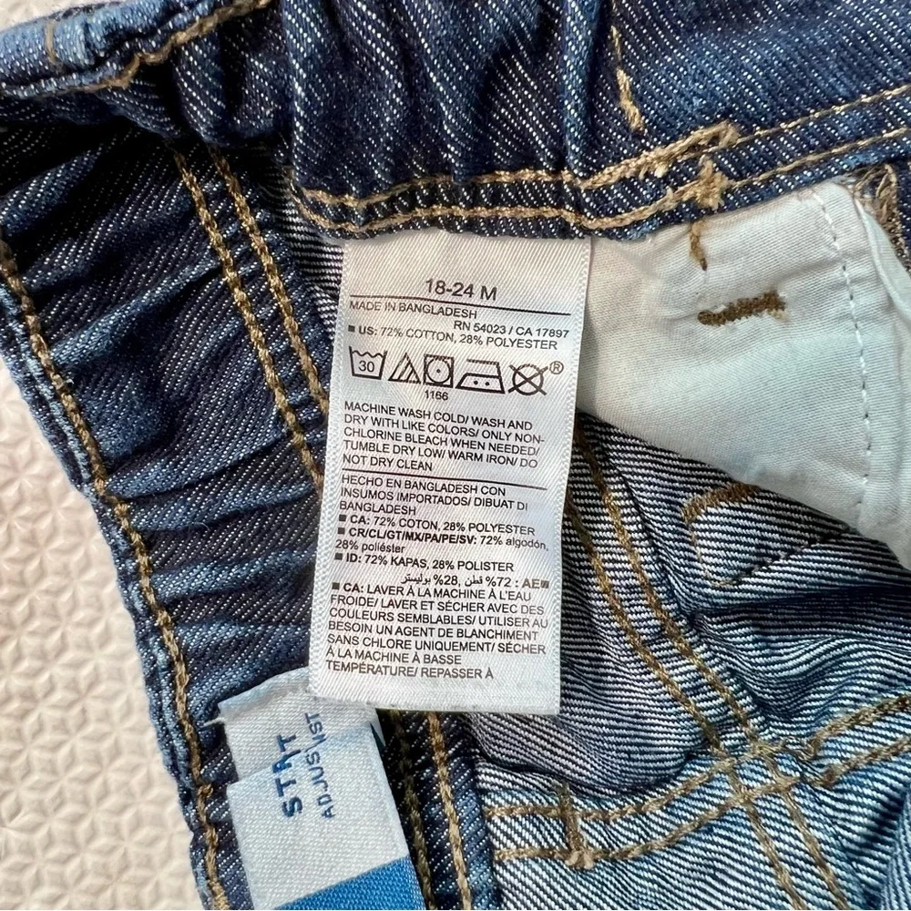 Straight Leg Dark Wash Jeans for Toddler Girls or Boys - Picture 7 of 7